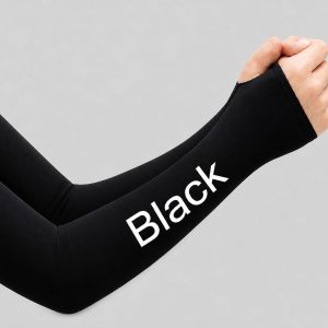 Premium Navy Blue Arm Sleeves with Thumb Hole | Stretchable Under-Scrub Sleeves