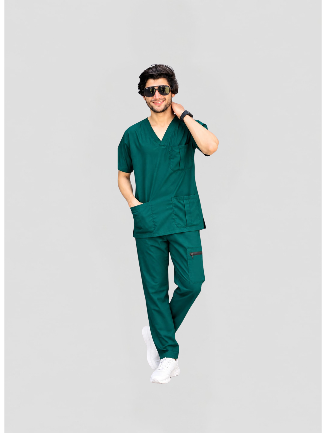 Premium Emerald Green Medical Scrub Set for Men | Soft-Washed Fabric Premium Emerald Green Medical Scrub Set for Men | Soft-Washed Fabric