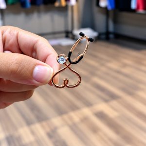 Stethoscope Brooch Pin for Nurses & Doctors